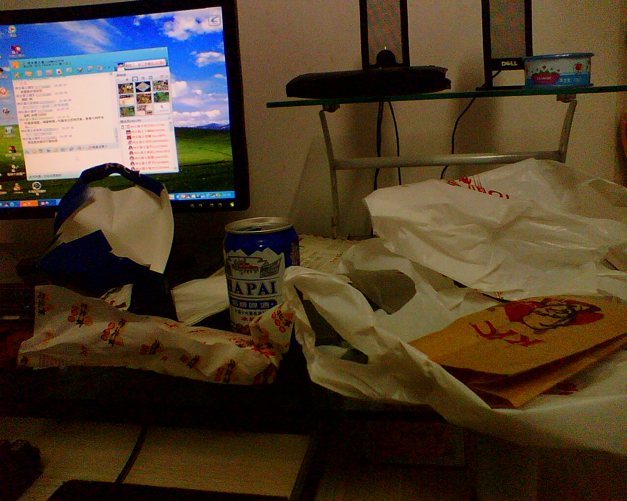 4.啤酒+肯德基+N个露露当晚餐熬夜玩唯有！~